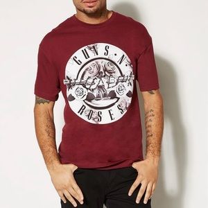 Guns N Roses Red Burgundy Band TShirt Merch Rock Roll S Boy Band 90s